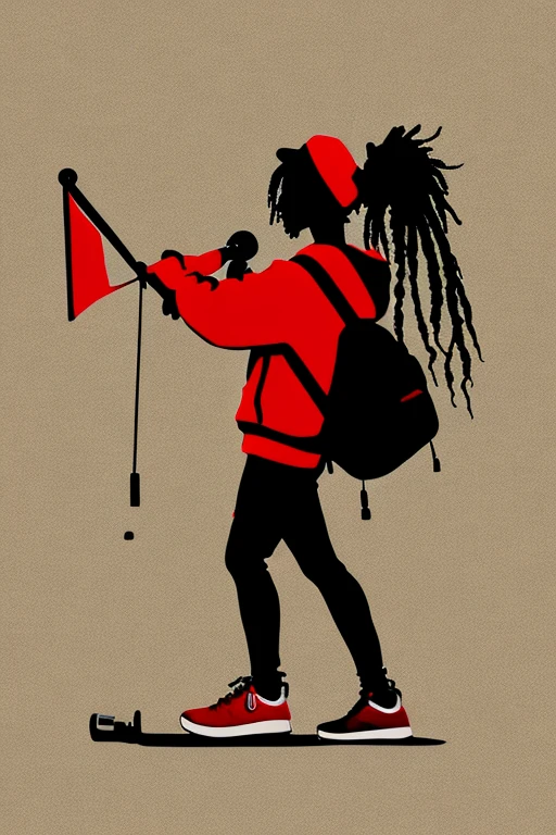 Creative logo illustration of a silhouette with dreadlocks and red headphones,
Banksy、
A background completely filled with scattered musical notes in various sizes and colors, covering the entire screen.
singer、microphone、Japanese、
beautiful girl colorful image
Dance hiphop Dance CREW Waacking Dance
Punking
black medium hair black medium hair
Five fingers Baggy clothes Baggy clothes
HIPHOP crew、
the Japanese flag, background,patriotic,minimal,simple,bold colors,graphic,flat design,clean
