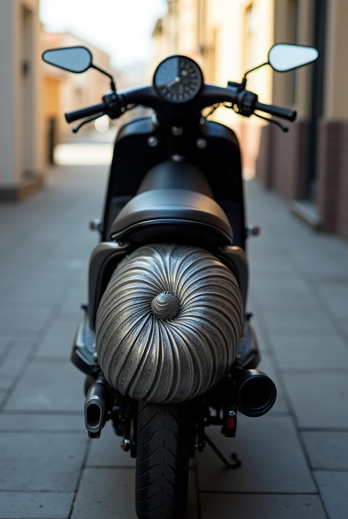 Nautilus shell shaped fin for 2 wheeler