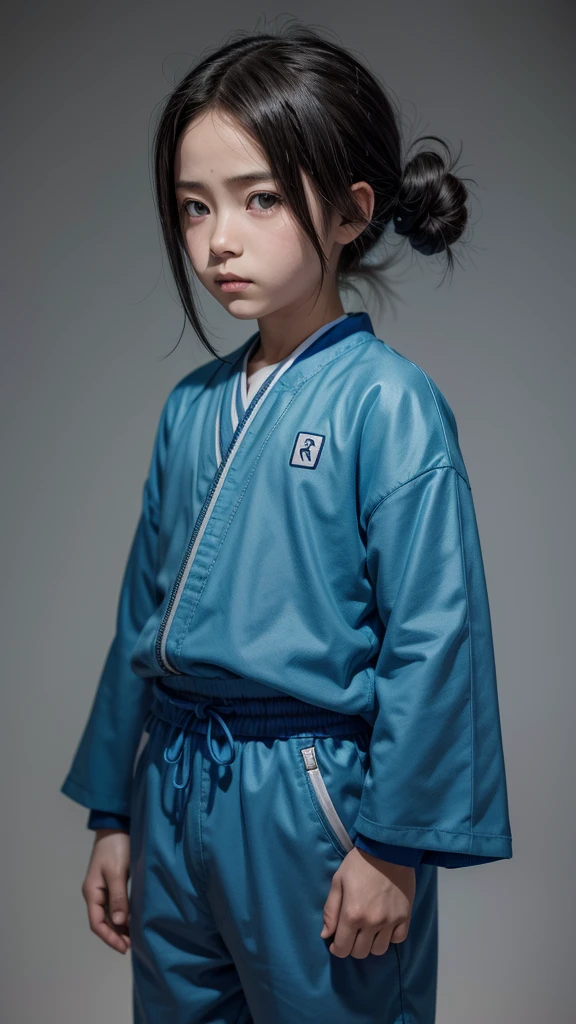 Character Boy man neji from naruto genin with blue clothes