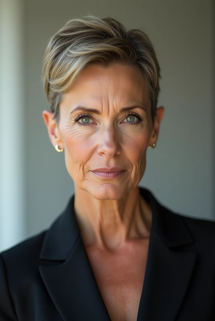 Femme 50 ans, crewcut,