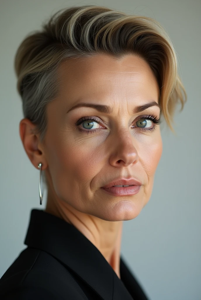 Femme 50 ans, crewcut,