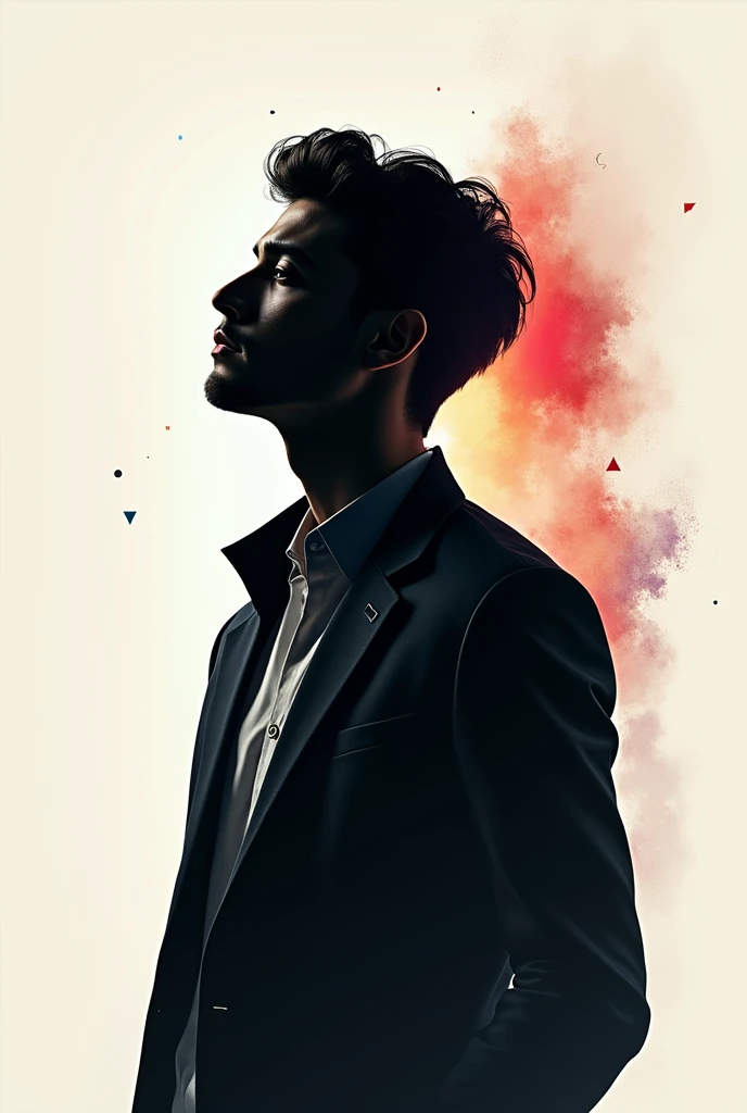 Create profile logo image named behind the creater