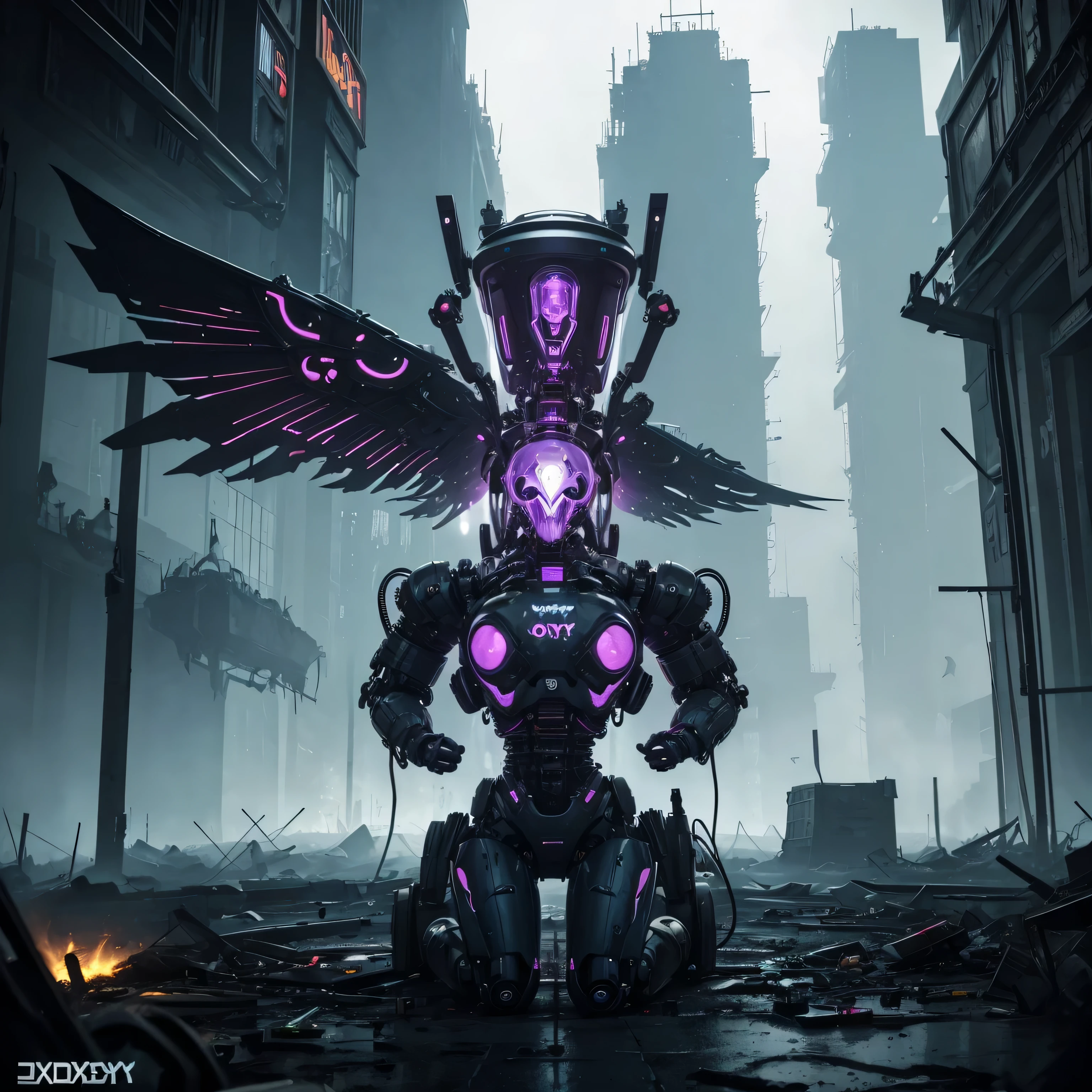 mystical light, distortion, ideal anatomy, dystopia, doom, excellent quality, liquify  OXYBOT “BOT-OXY-BOT” OXYHELL], wings, kiss