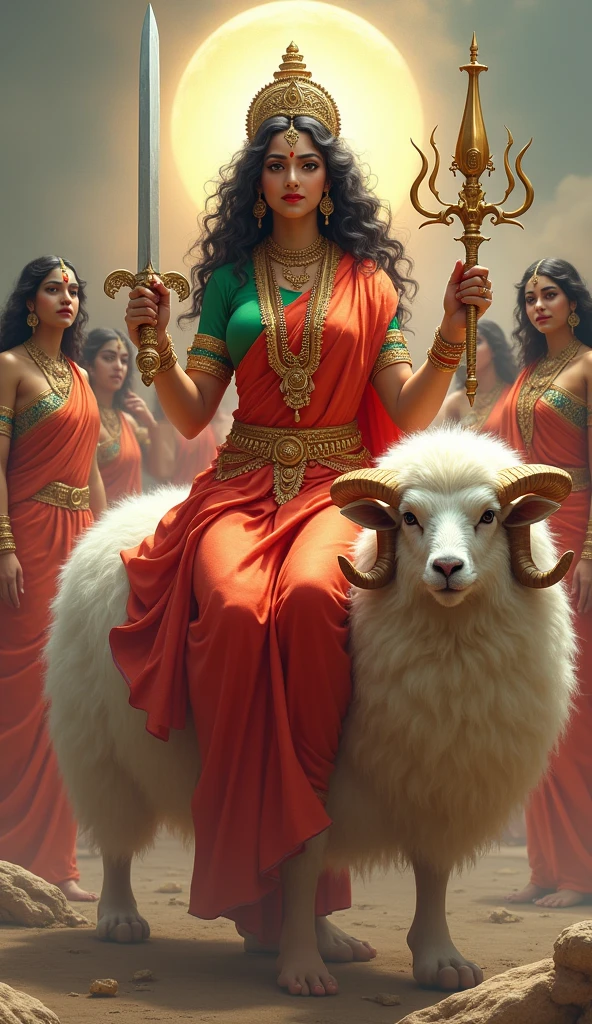 શ્રી ગેલ માતાજી એક મોટા ચિંગડા વાળા સફેદ રંગ નાં ઘેટાં પર બેઠા હોય છે અને શ્રી ગેલ માતાજી નાં હાથે આશીર્વાદ આપતા હોય છે અને બીજા હાથે માં તલવાર,ત્રીશુલય,ચક્ર, હોય છે અને શ્રી ગેલ માતાજી એ લાલ રંગ ની સાડી પહેરી હોય છે અને તેનું બ્લાઉઝ લીલા રંગનું હોય છે શ્રી ગેલ માતાજી ની બાજુ ૬ બહેનો સાથે ઉભા હોય છે