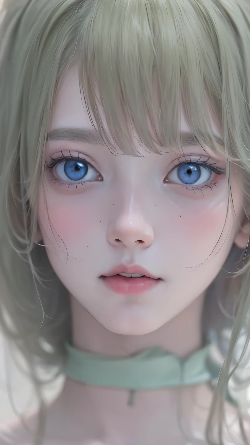 Souryuaska Langley、solo、Plug Suit Prototype、Upper Body、Close up on face、Ultra Close-Up、Slender girl、Large Breasts、profile。