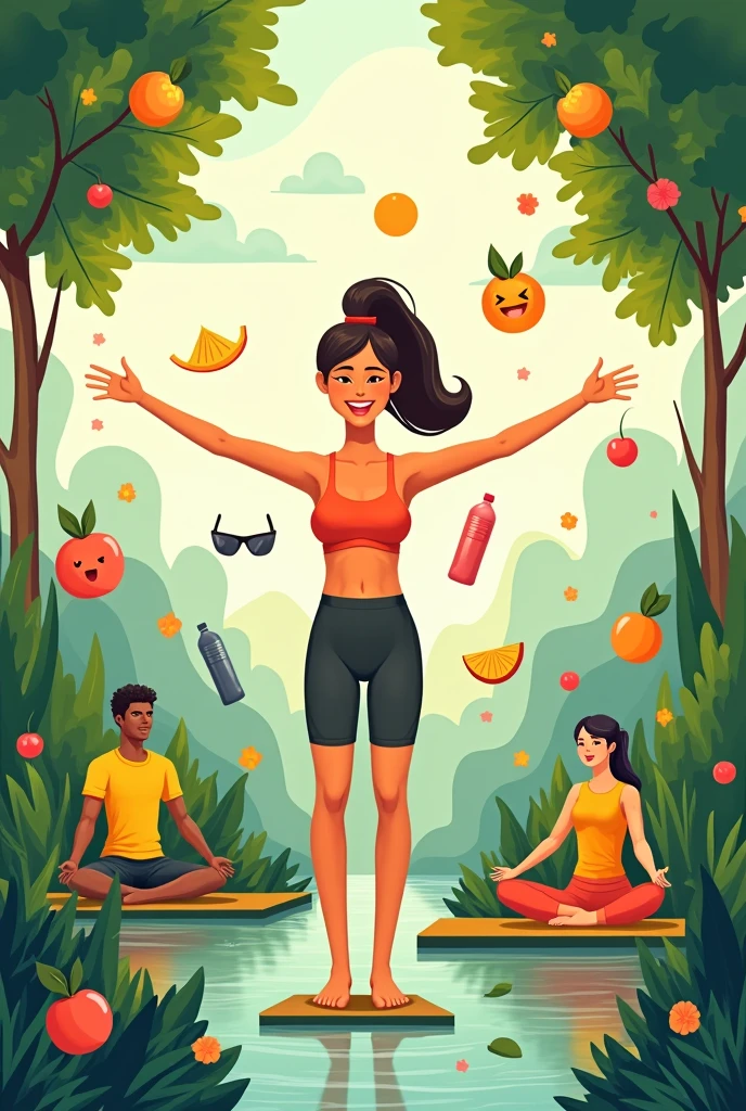 Drawing about healthy lifestyle 