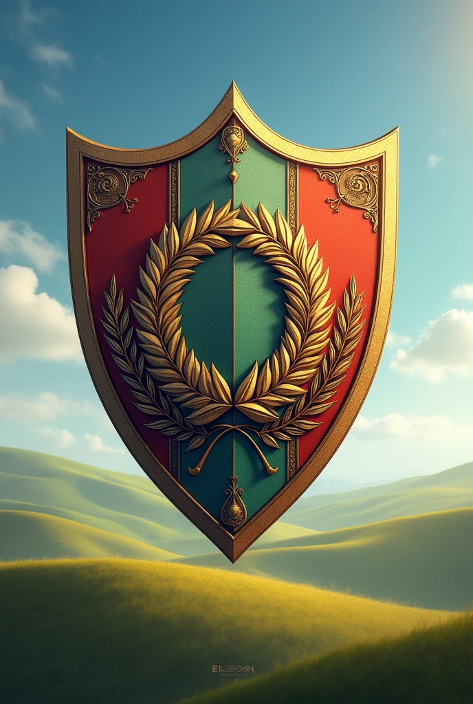 Coat of arms based on words: wisdom, union and peace