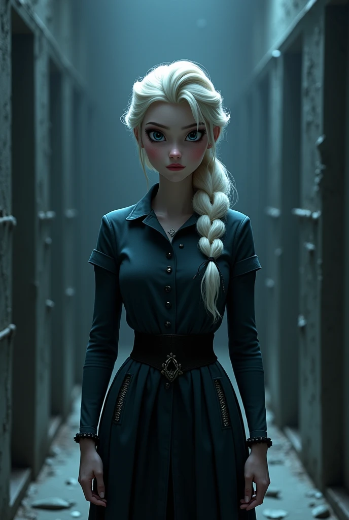 Princess Elsa in prison costume
