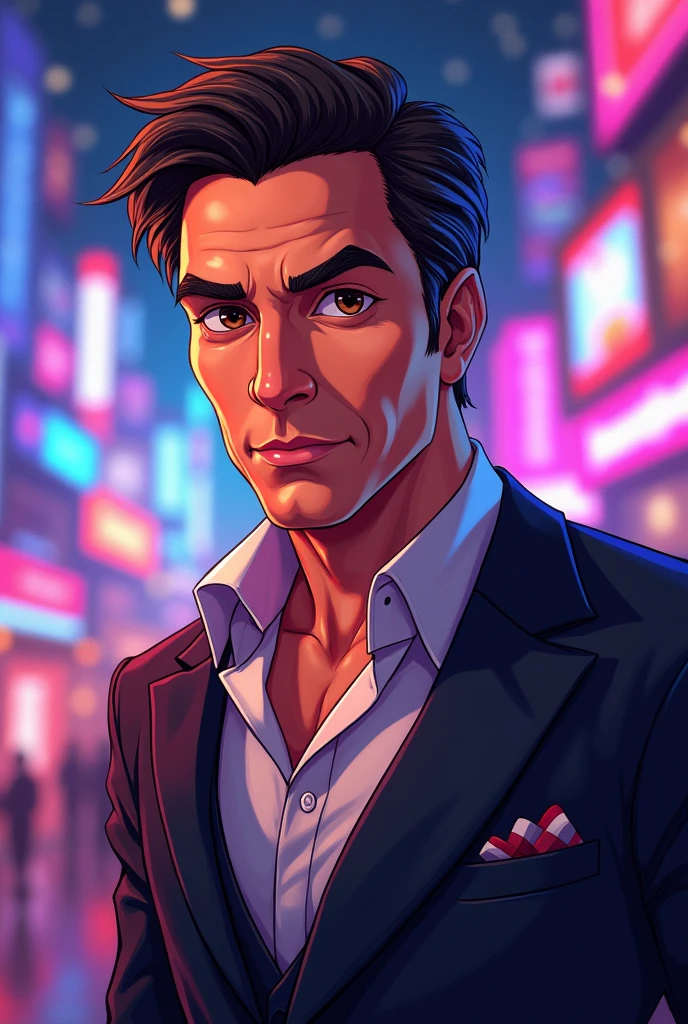 silvio santos with anime style skin