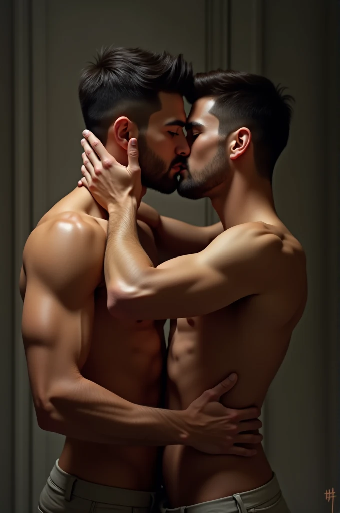 Men kiss