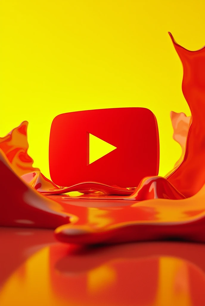 yellow backdrop, red YouTube logo, scissoring, fita cortada por scissoring 
Para canal cortes podcast
Cortes LTDA