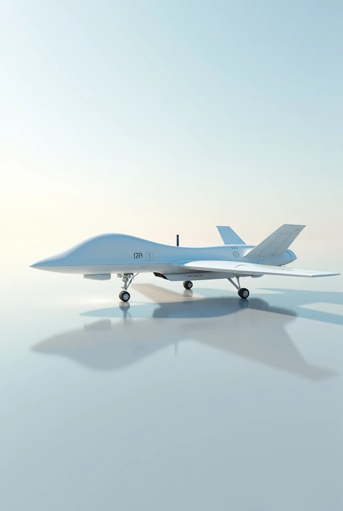Military drone, White color.