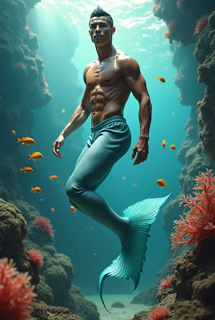 Cristiano Ronaldo as mermaid