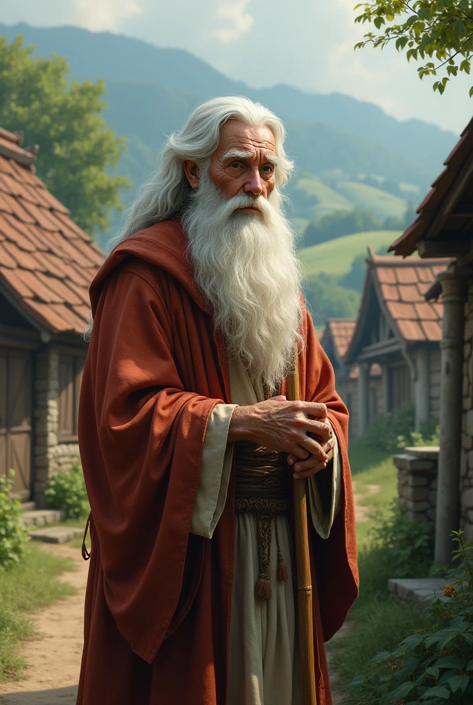In a village lived an extraordinarily wise old man."