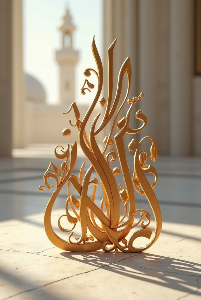 Name of Allah image 3d illustration realistic