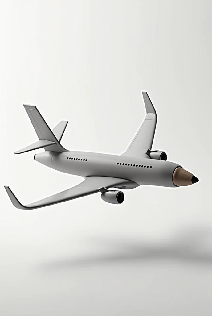 Can you generate an image of a design composition that combines a pencil and an airplane in a unique and aesthetically pleasing manner, with the pencil and airplane merged into a single object, with the pencil forming the front half and the airplane forming the back half