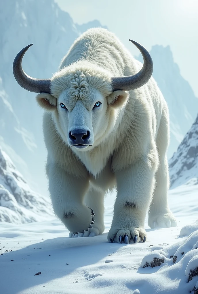 Mix Polar bear and bull to make a new breed animal