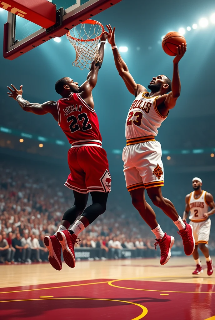 michael Jordan dunking on lebron james