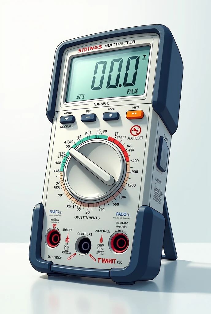 Create a picture of a multimeter, front view
