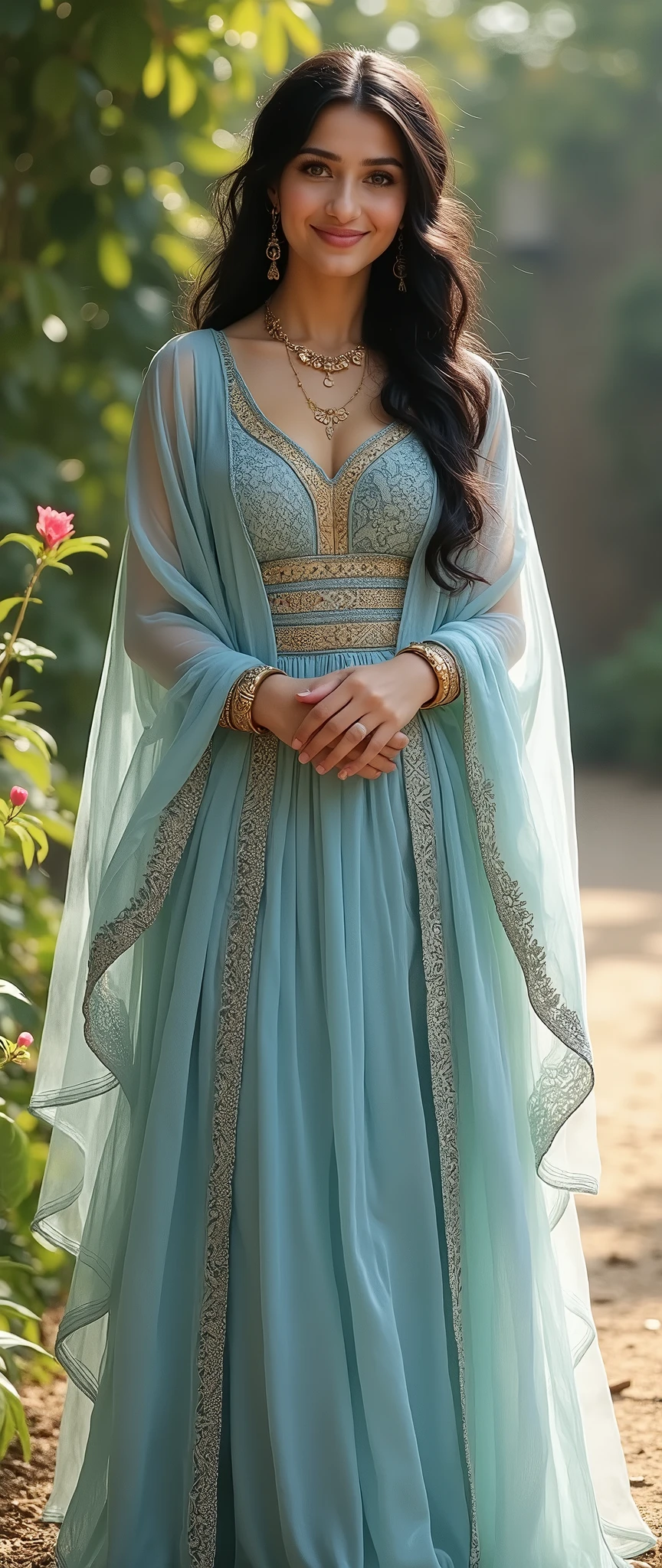 1girl, A field of vibrant tulips, beautiful detailed petals, lush green foliage, serene countryside landscape, warm golden hour lighting, (4k,8k,highres:1.2), ultra-detailed, HDR, UHD, studio lighting, ultra-fine painting, sharp focus, physically-based rendering, extreme detail description, professional, vivid colors, landscape, natural lighting, scenic, idyllic, masterpiece, best quality, very aesthetic, absurdres