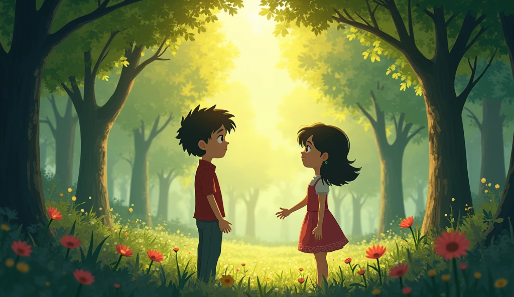 Touched by his sincerity, Lila forgave him, and slowly, the forest’s colors returned. From that day on, Tom learned the importance of respecting nature and keeping his promises. He became a protector of the forest, ensuring its magic would never fade again.