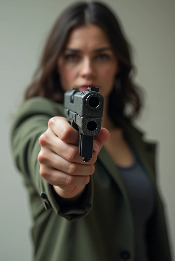Make a real pocture gun in hand