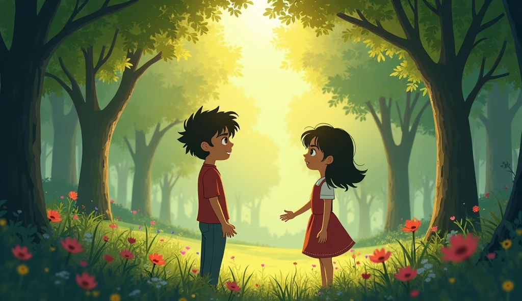 Touched by his sincerity, Lila forgave him, and slowly, the forest’s colors returned. From that day on, Tom learned the importance of respecting nature and keeping his promises. He became a protector of the forest, ensuring its magic would never fade again.