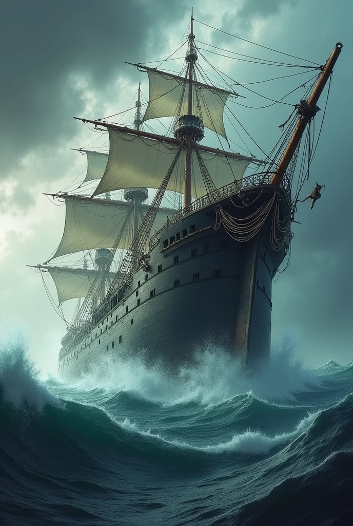 A ship sinking