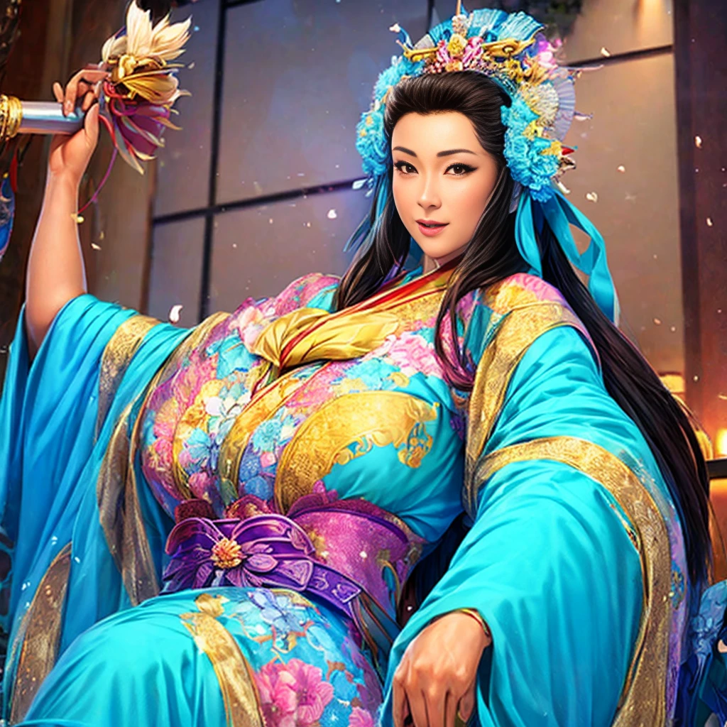 JohnnyDoo, 1 Girl,   masterpiece, high quality, Looking at the audience,Hanfu big breasts