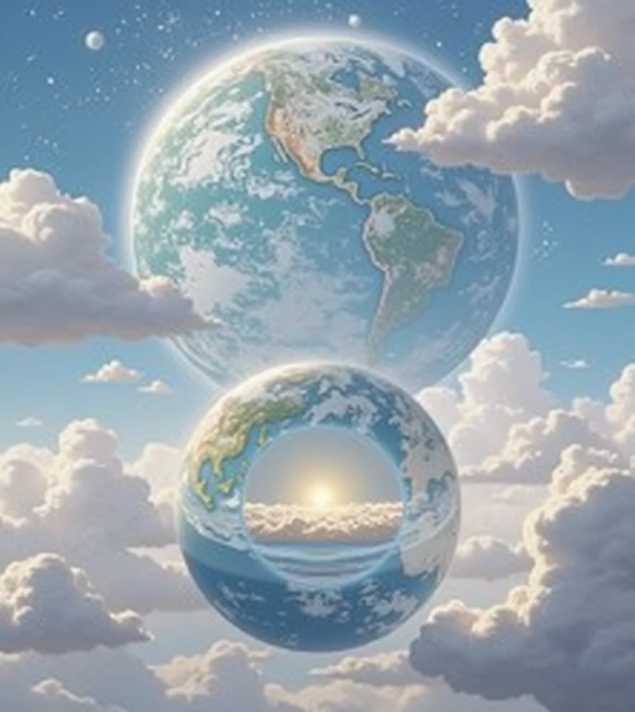 On the basis of this diagram, Increase the Earth
