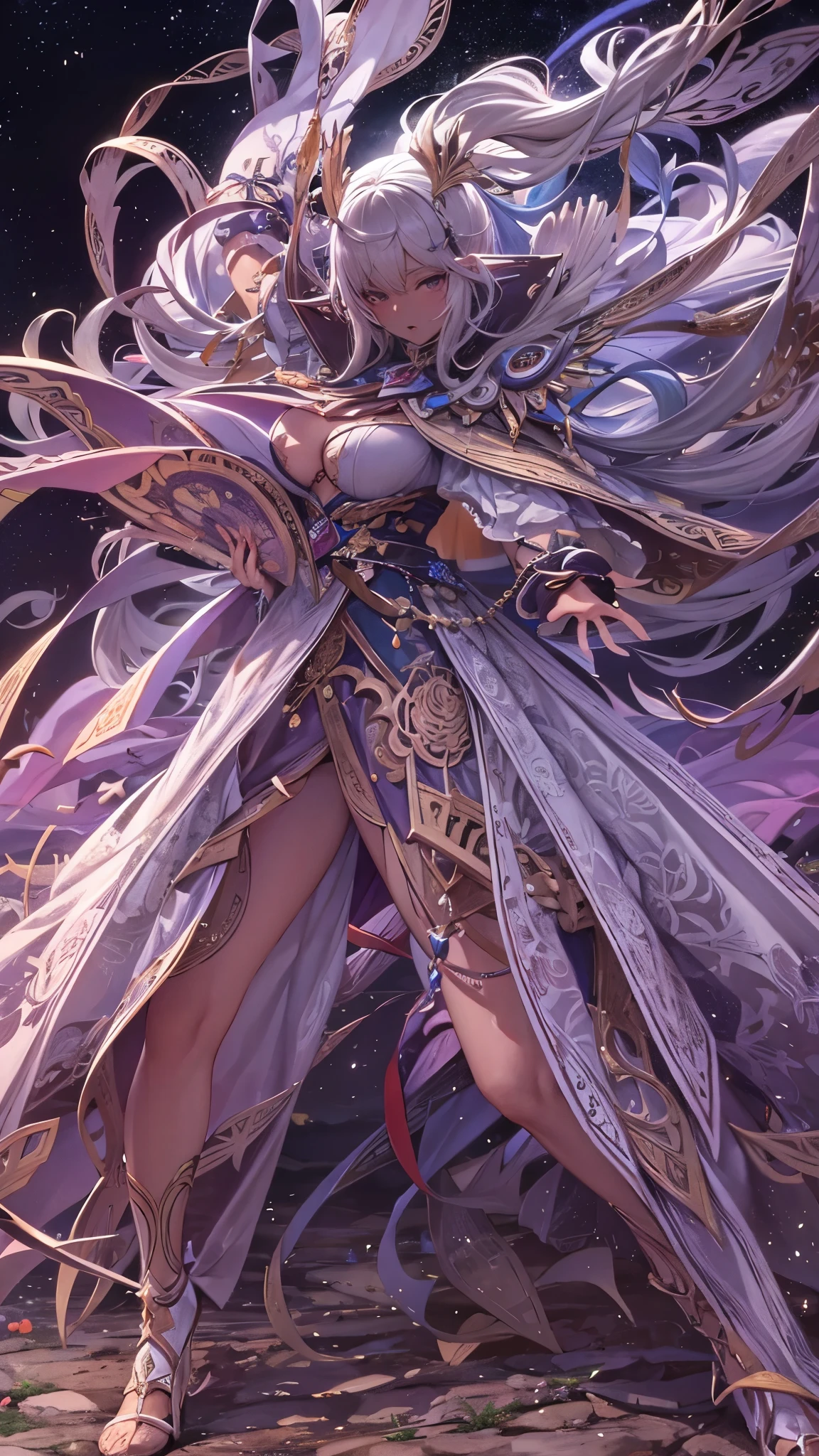 ((Highest quality)),(Ultra-high resolution),(Super detailed),(Detailed Description),((The best CG)),(masterpiece),Highly detailed art,(Art with precise detail:1.5), Action Scenes, Wrap your hands in aura,Impact,shock wave,