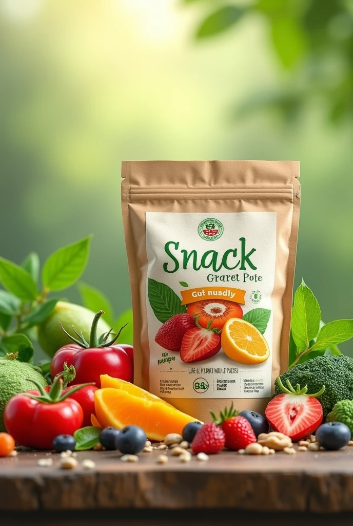 make a sustainable snack pack design 