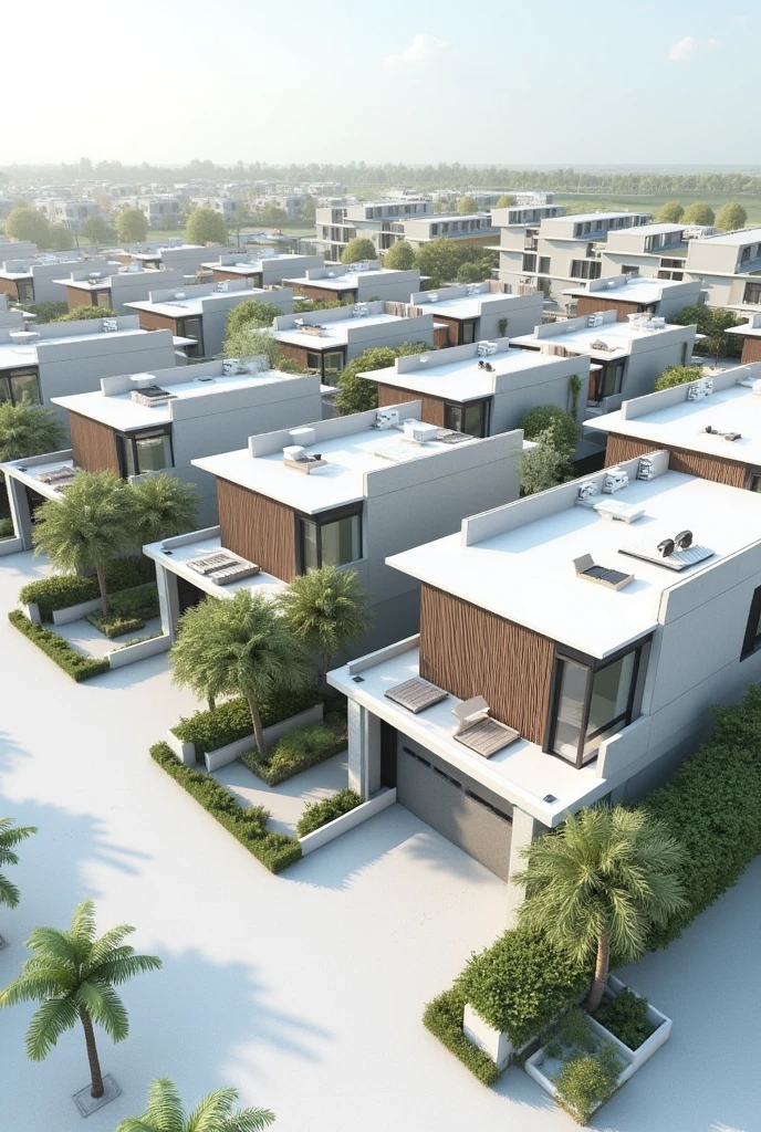 Le plan d'Une promotion immobilière de 30 duplex moderne de 3 pièces