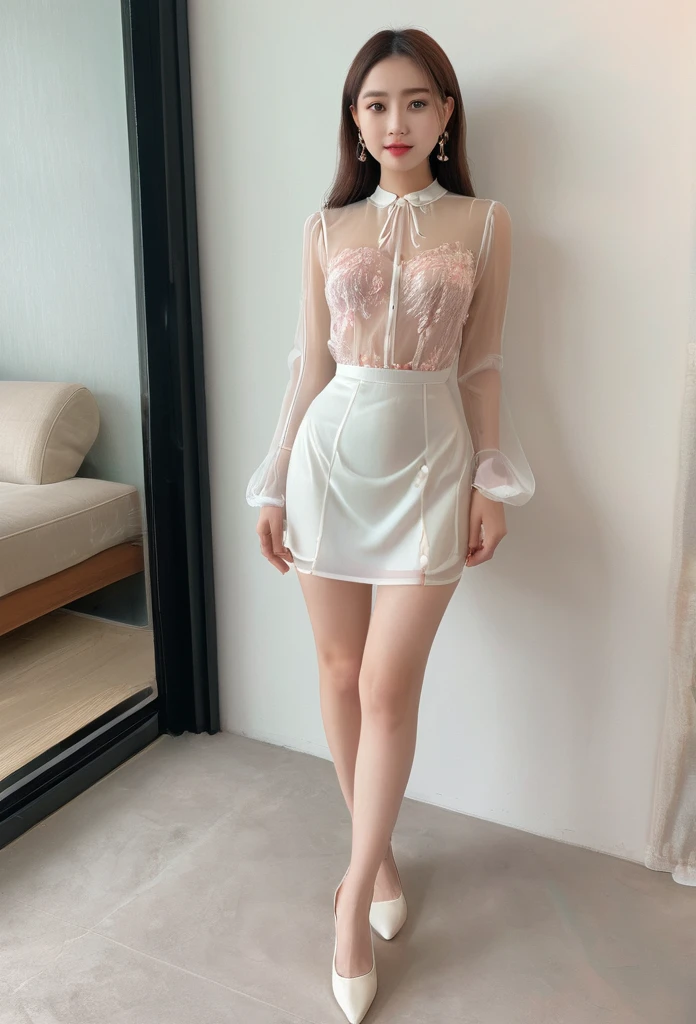 A 18 year short highschool girl walking in public rode wearing transparent bra, size 98 pink little nipples, rubbing her pussy in front of everyone in open skirt, with red embarrasse face, white short hair