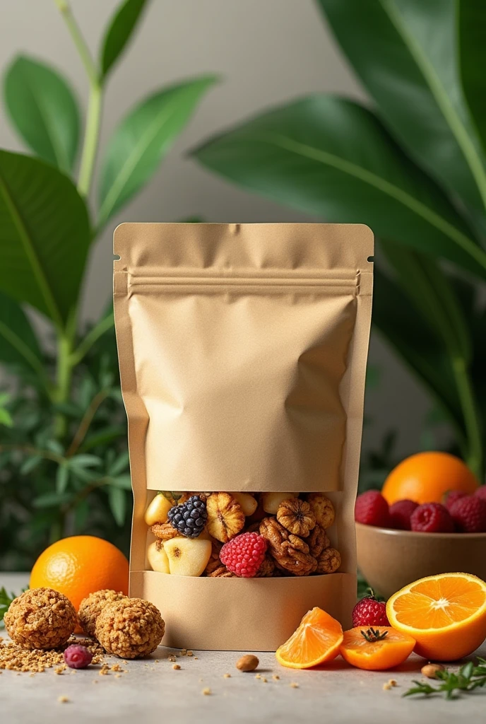 make a sustainable eco-friendly snack pack design 