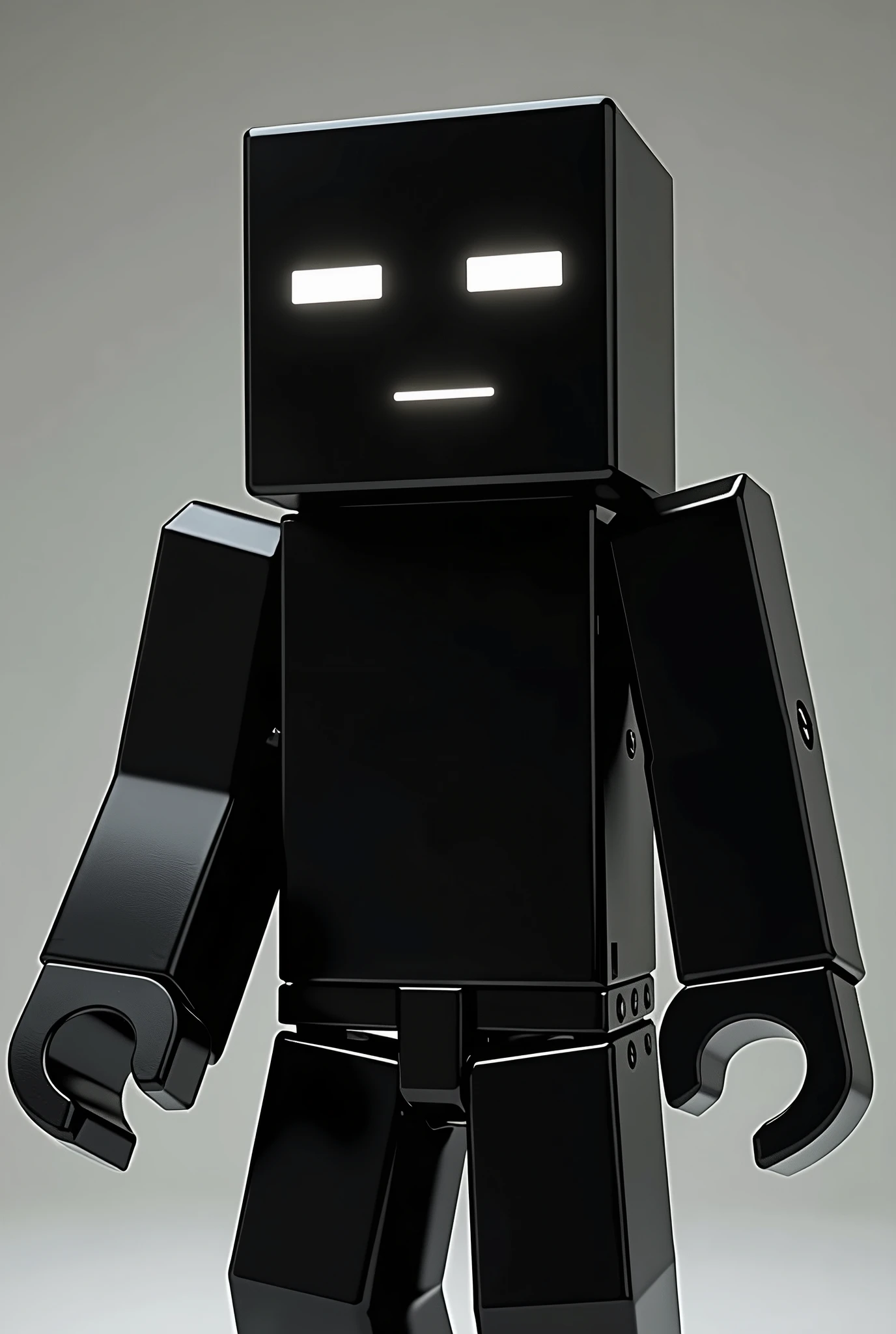 1 skin minecraft full black, eyes & mouth withe shiny, 