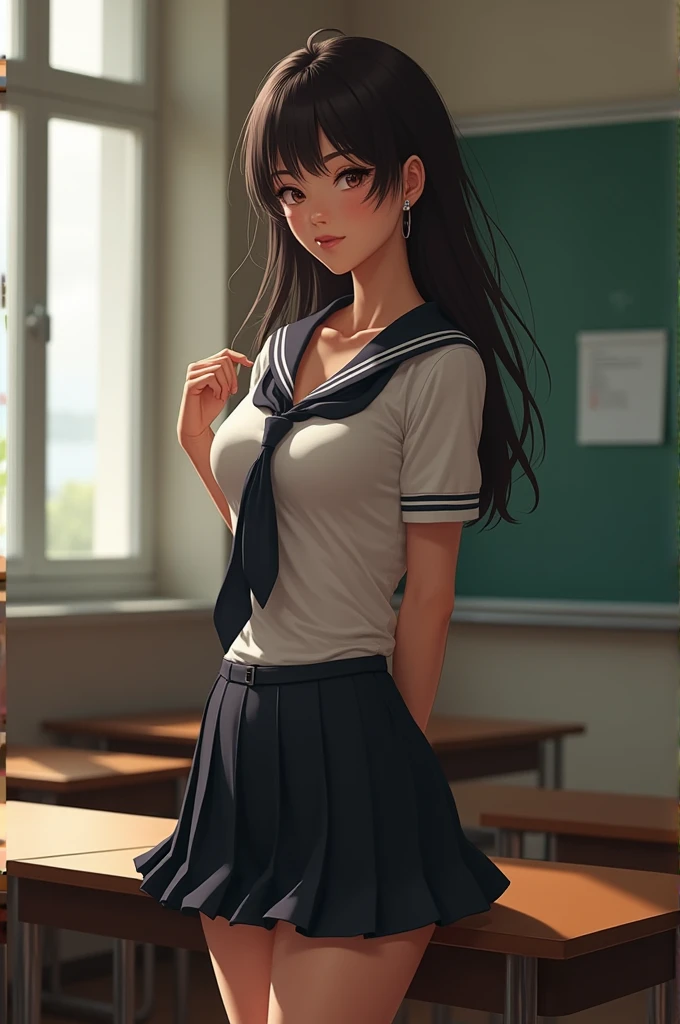 Sexy, Woman, Female student, Farting