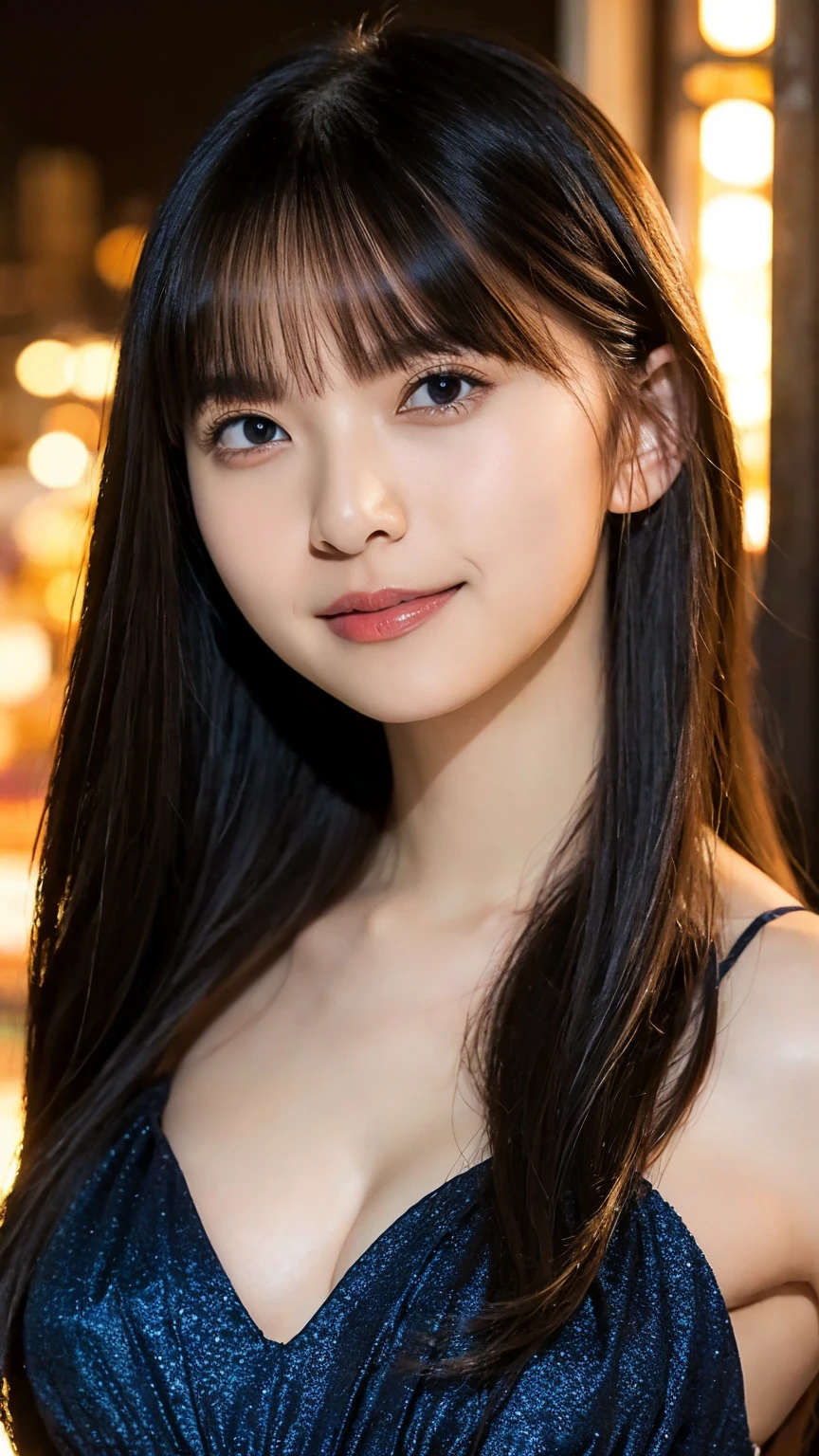 bangs,(Large Breasts:1.2),(Highest quality,masterpiece:1.2),One person,One person,alone,Fair skin,8k,Ultra-high resolution,Super detailed,Highest quality,Look at the viewers、Perfect lighting,flat light,super high quality,Ultra-high resolution,masterpiece,Realistic,Detailed face,Perfect ???????,Slender body、Young face、smile、Sweating、Flushed Cheeks、Please show me your whole body、Wear a black bunny girl suit、Wear fishnet stockings、Work at a casino、Beautiful feet、Baby Face、round face、light makeup、Sweaty、Small waist、Please put rabbit ears on your head.、Please attach the rabbit's tail to its butt.