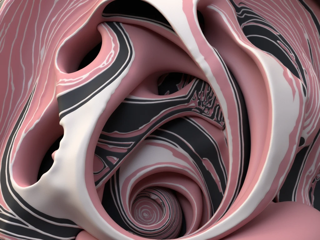 an organic and fleshy surface. ((desire, fulfillment,pride,cruelty)),((pink,black,pale grey)),((deep wiew)),photographic,ultra high resolution,hyperdetailed, masterpiece, 3d modelling, digital art, abstract art.