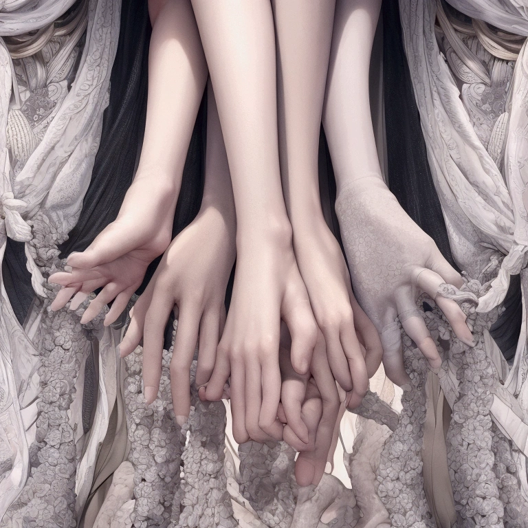 A woman wears white underwear，The woman's face is delicate，Looks beautiful，Feet for close-up，40 yard feet，Bare legged，HighestQuali，Real Human，4K，Apply essential oils to the soles of your feet，The feet are in the center of the screen