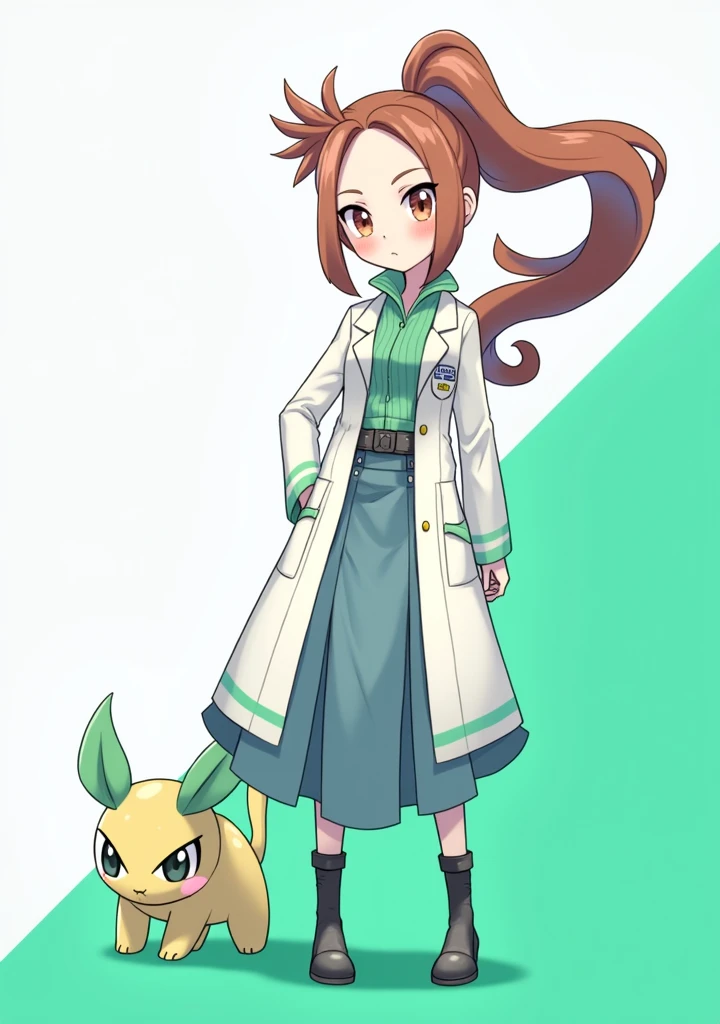 Sonia,pokemon dacter,Standing Girl, cute, 1 girl, , 4-sided design, Diagonals, front, back, profile, Head to body ratio 5, character sheet, whole body, simple background, Four perspectives, tactical gear, bulletproof vest, Good quality, high detail, researcher,Pokemon bowser,ultra detailed, masterpiece, best quality, aesthetic, detailed



