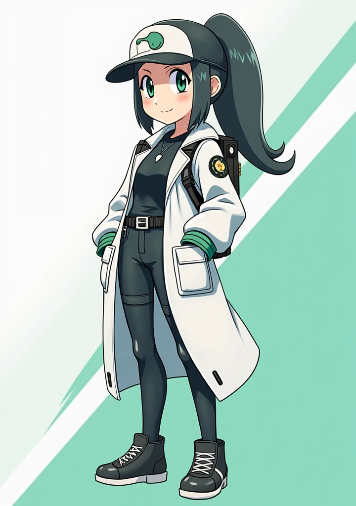 Sonia,pokemon dacter,Standing Girl, cute, 1 girl, , 4-sided design, Diagonals, front, back, profile, Head to body ratio 5, character sheet, whole body, simple background, Four perspectives, tactical gear, bulletproof vest, Good quality, high detail, researcher,Pokemon bowser,ultra detailed, masterpiece, best quality, aesthetic, detailed