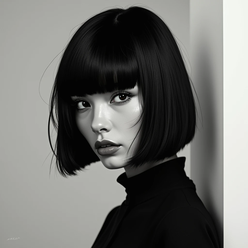 The 2 has a bob hairstyle