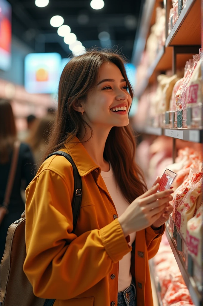 a girl buying because of sale