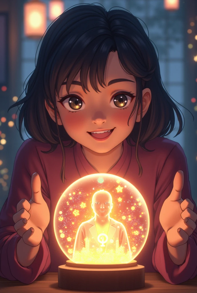 prompt = """
Yumiko, with a wise and reassuring smile, points to the crystal ball where Mr. Mezo’s image becomes clearer. The crystal ball shows Bitcoin being transferred into the Mezo network, depicted with vibrant colors and glowing effects. Mr. Mezo’s figure is detailed, demonstrating how Bitcoin grows and prospers within the network. Yumiko’s eyes sparkle with hope and certainty. The scene is illuminated with a soft, hopeful glow, captured with the detailed and professional quality of a JVC GY-HM170UA 4KCAM.
"""
