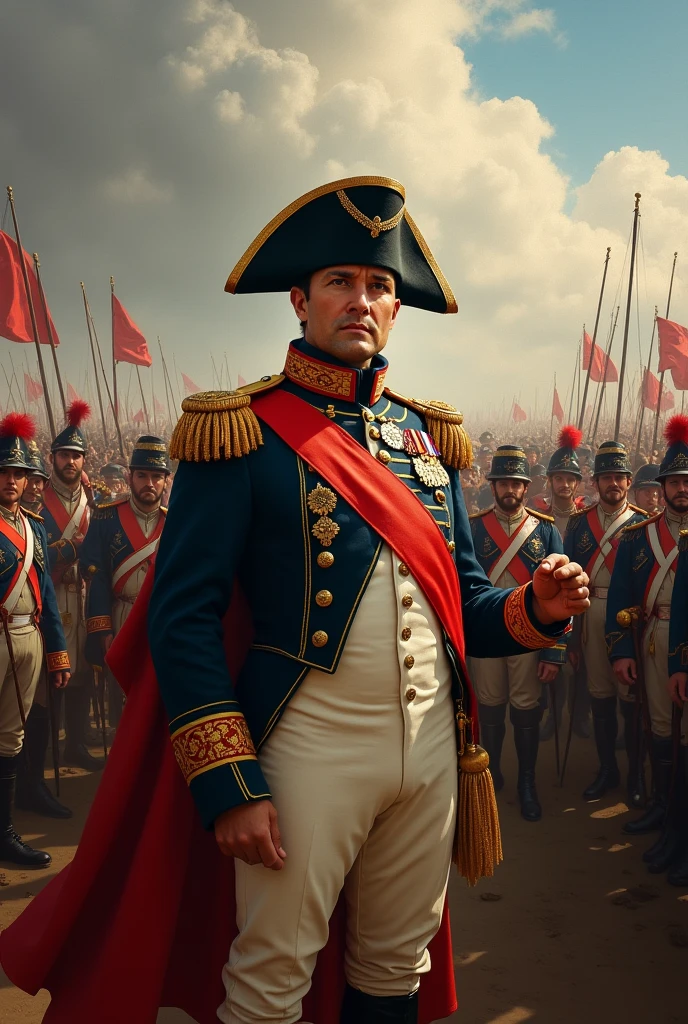 Emperor Napoleon speaking to his army