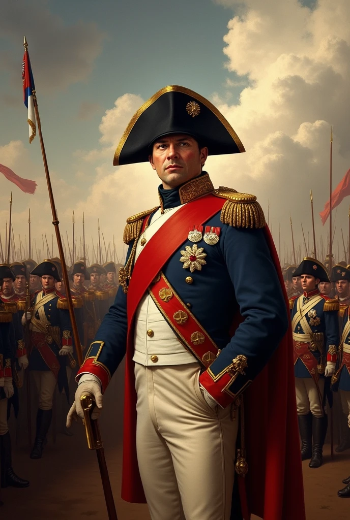 Emperor Napoleon speaking to his army
