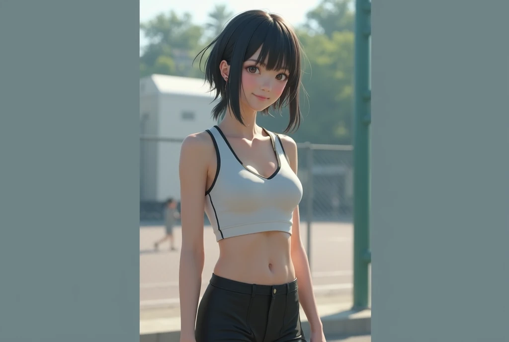 Realistic glowing skin, (発Sweat:1.8),(On all fours:2),Look back at your face,Always look at the camera,(発Sweat:1.8),(Beautiful nipples in real life:1.6),,(whole body:1.9),(発Sweatしたリアルな白い肌:1.9),White socks, (black running shoes:1.8),
,Cold look,Cold Stare,Black Hair,short hair,Tie your hair short,Silky translucent white skin,,(Very detailed美しい顔), Great face and eyes, (Highest quality:1.4), (Very detailedな), (Very detailed CG 統合 8k 壁紙), Very detailed, High resolution raw color photos, Professional photography, Realistic portrait,Sweat,,(A Cup:1.9),(Flat Chest:1.9),(Very small breasts:1.9),(Breast augmentation:0.1),(Small breasts beginning to swell:1.9),(Breasts during puberty:1.9),
, (少女のwhole bodyの詳細なRAW写真), Canon EOS R5 250mm, Sharp focus, Cinema Lighting, (No makeup:1.2), Fine skin, Delicate collarbone,,(Ultra-high resolution:1.6), (Realistic:1.6),,(Japanese junior high school girls:1.9),(whole body:1.8),(Sweatが滴る肌:1.9),(The lower half of the body is a black athletics uniform:1.9),(Sweatで滲んだ肌:1.9),(Age is :1.9),(The upper body is a white athletics uniform:1.9),Height is 155cm,Non-erect, thin nipples,very small nipples,Natural nipples,Real girl nipples,Not disgusting nipples,(Outdoor:1.8),Sweat,(Sweatばんだ肌:1.9),(Clothing: Minimal:1.8),(Put your hands on the ground:1.8),