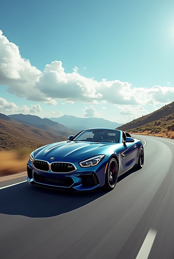 A BMW car running