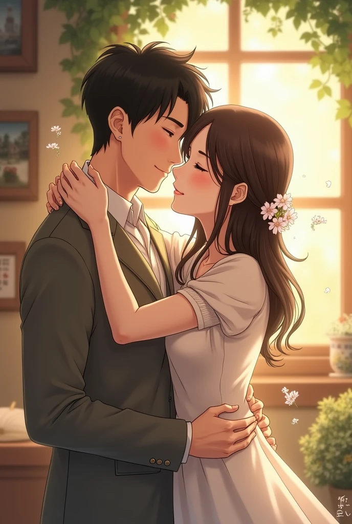 Amane  with her husband 